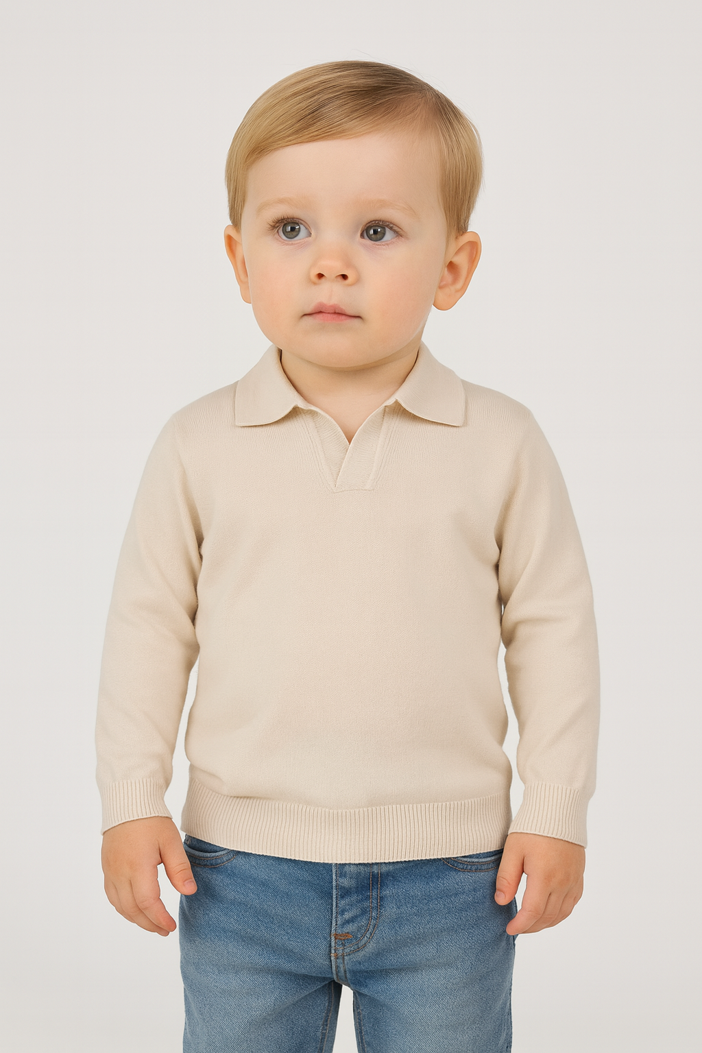 NOAH MERINO BUTTONLESS POLOSHIRT