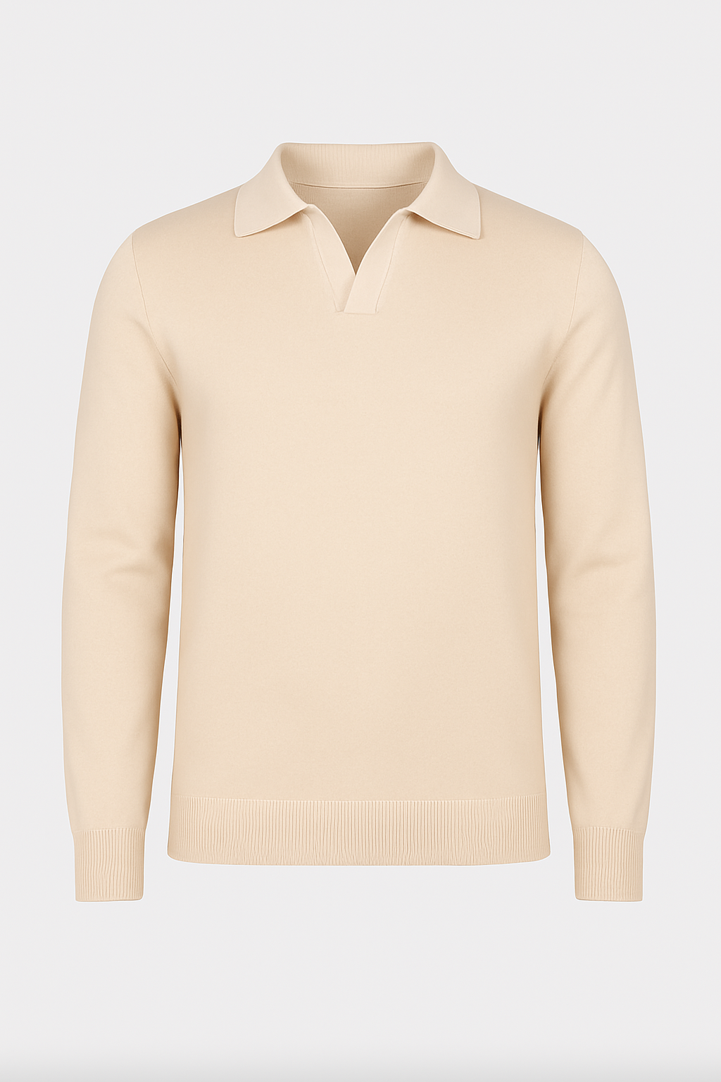 NOAH MERINO BUTTONLESS POLOSHIRT