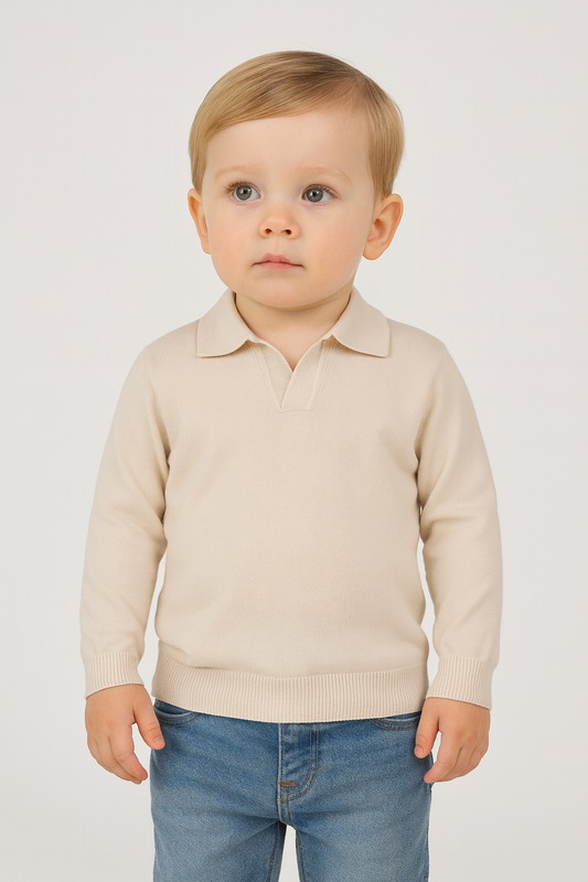 NOAH MERINO BUTTONLESS POLOSHIRT